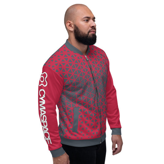 Cymaspace Red-Gray Unisex Bomber Jacket